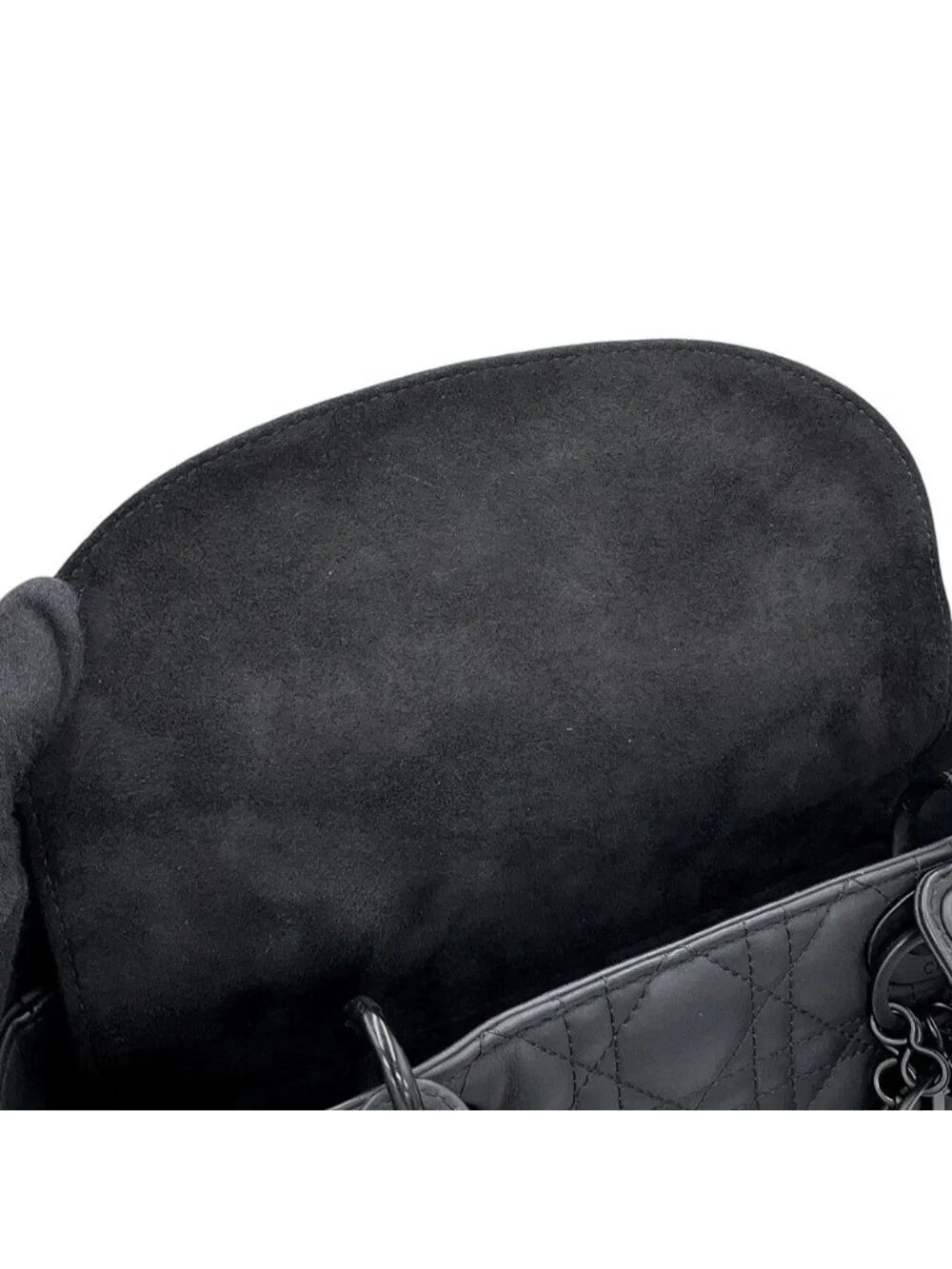 Dior Handbag Lady Cannage Sloi 2-Way Black